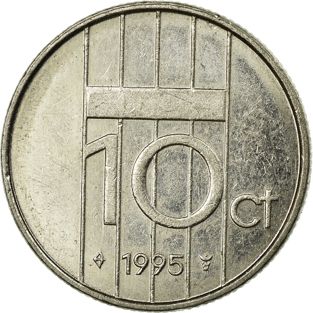 Moneda, Países Bajos, Beatrix, 10 Cents, 1995, MBC, Níquel, KM:203