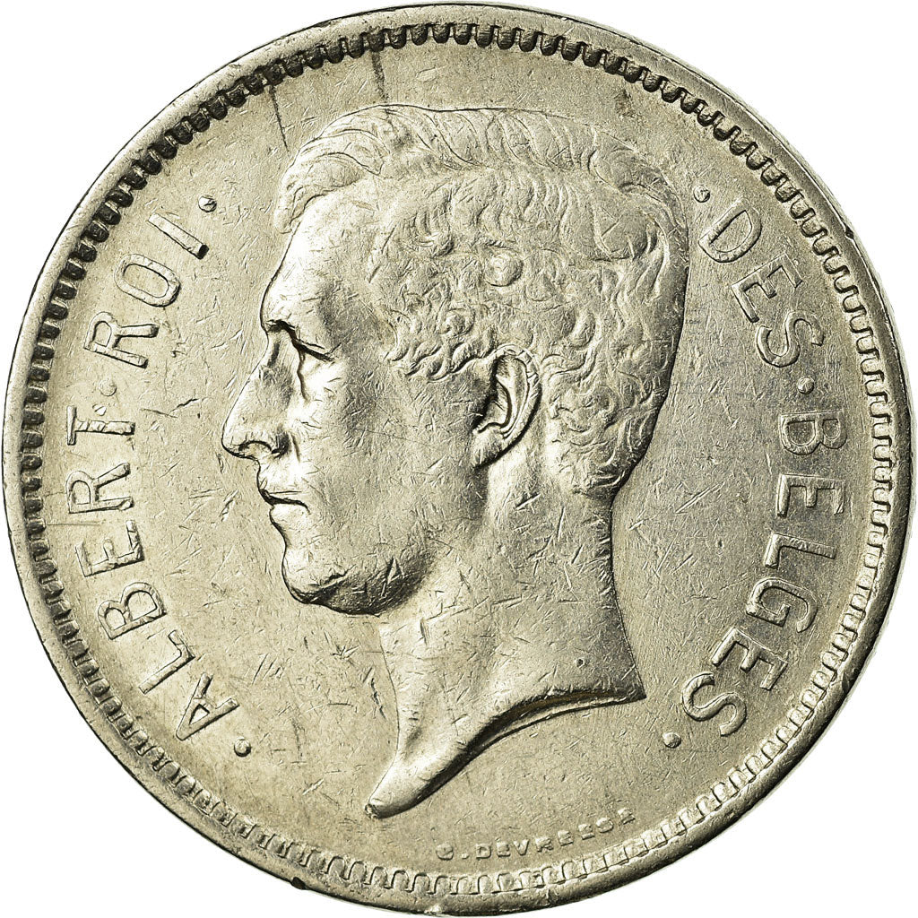 Moeda, Bélgica, 5 Francs, 5 Frank, 1932, EF(40-45), Níquel, KM:97.1