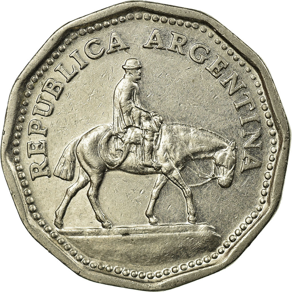 Coin, Argentina, 10 Pesos, 1965, EF(40-45), Nickel Clad Steel, KM:60