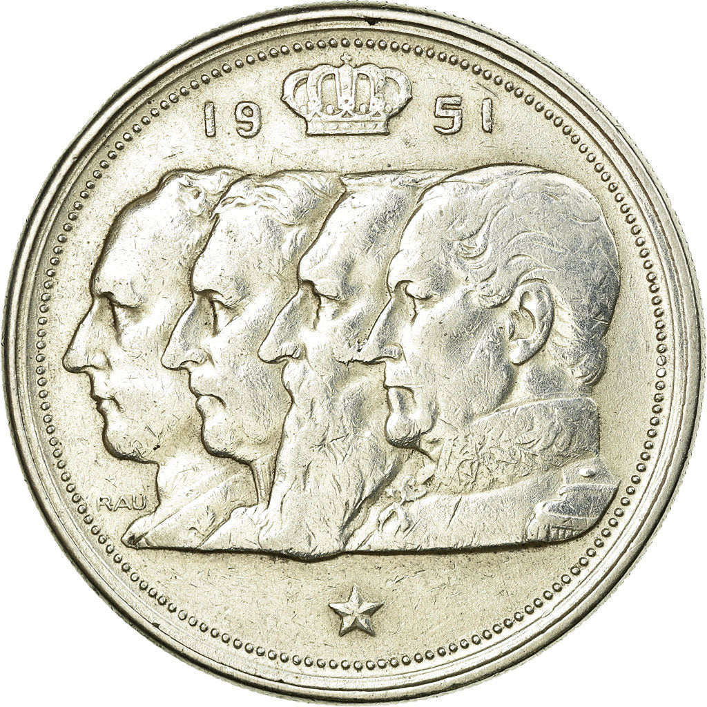 Munten, België, 100 Francs, 100 Frank, 1951, ZF, Zilver, KM:139.1