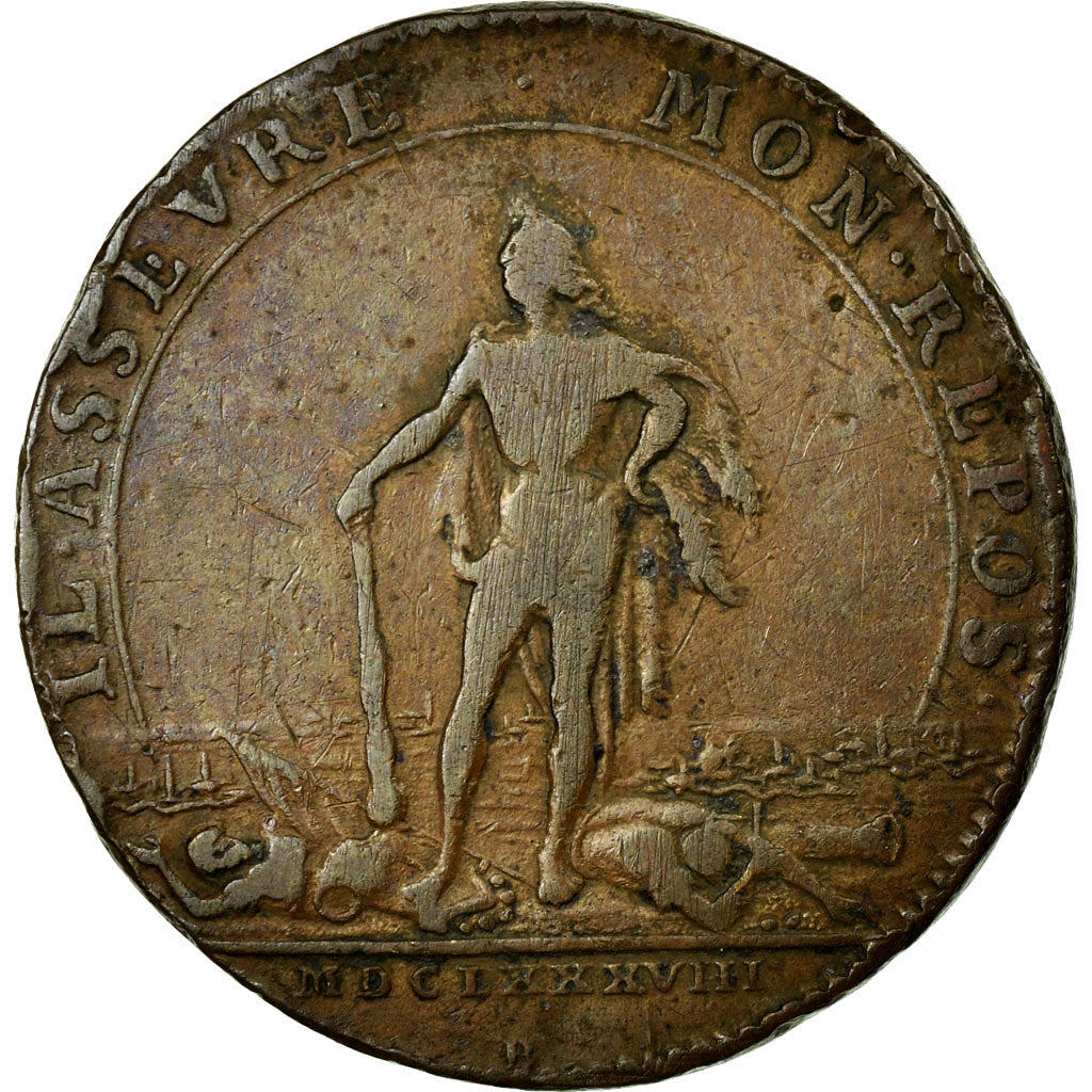 France, Jeton, Royal, EF(40-45), Copper, Feuardent:9820.