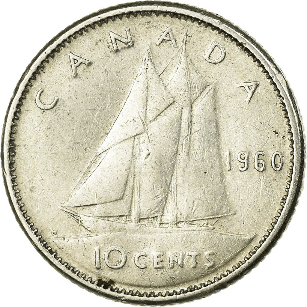 Monnaie, Canada, Elizabeth II, 10 Cents, 1960, Royal Canadian Mint, Ottawa, TTB