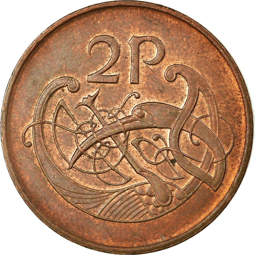Münze, IRELAND REPUBLIC, 2 Pence, 1992, S+, Copper Plated Steel, KM:21a