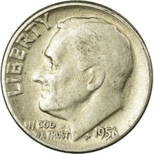 Coin, United States, Roosevelt Dime, Dime, 1956, U.S. Mint, Philadelphia