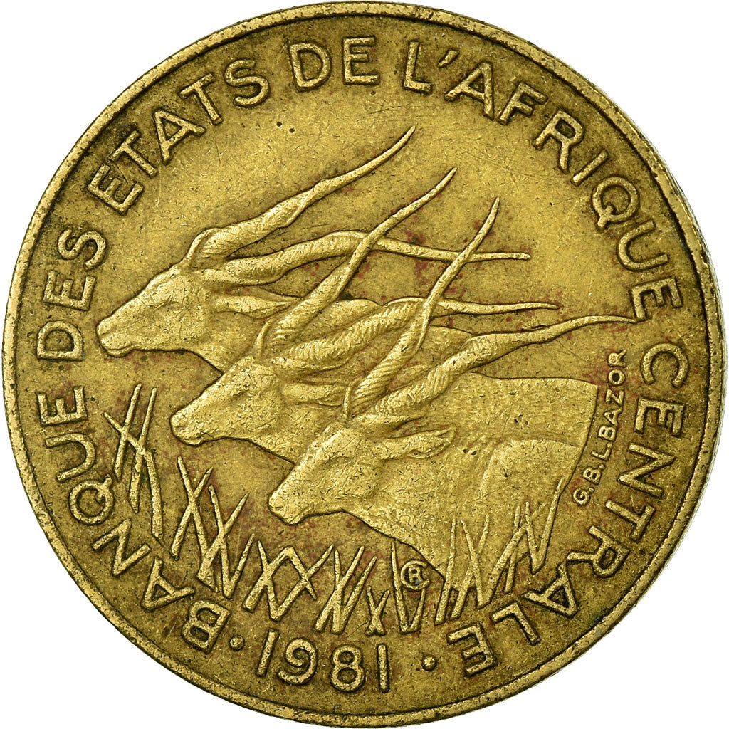 Coin, Central African States, 10 Francs, 1981, Paris, VF(30-35)