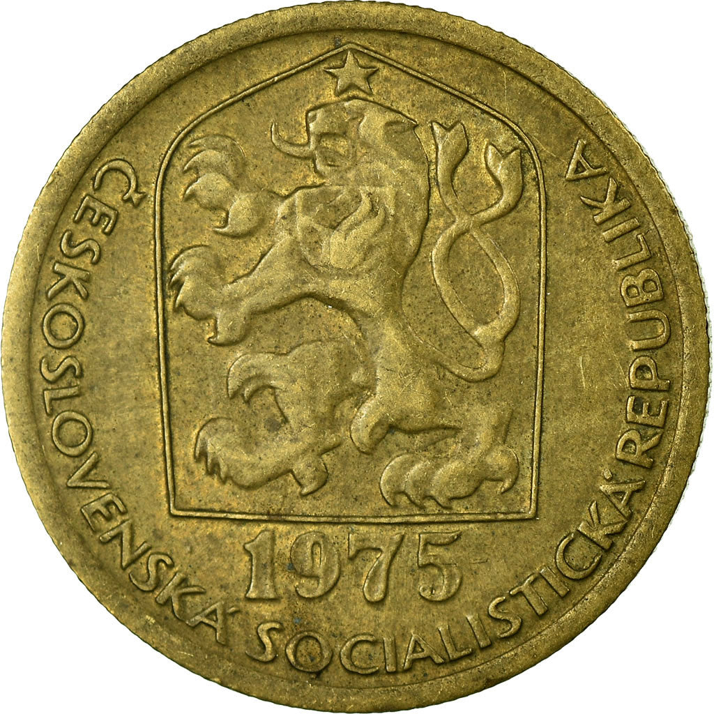 Münze, Tschechoslowakei, 20 Haleru, 1975, S+, Nickel-brass, KM:74