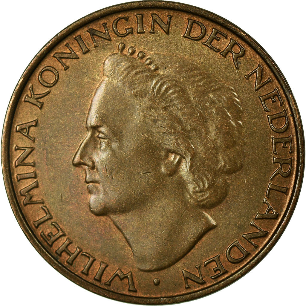 Coin, Netherlands, Wilhelmina I, 5 Cents, 1948, EF(40-45), Bronze, KM:176