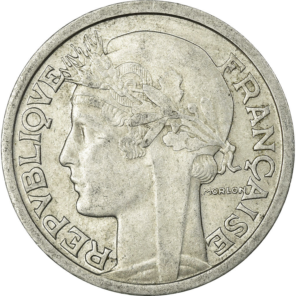 Coin, France, Morlon, 2 Francs, 1945, Paris, VF(30-35), Aluminum, KM:886a.1