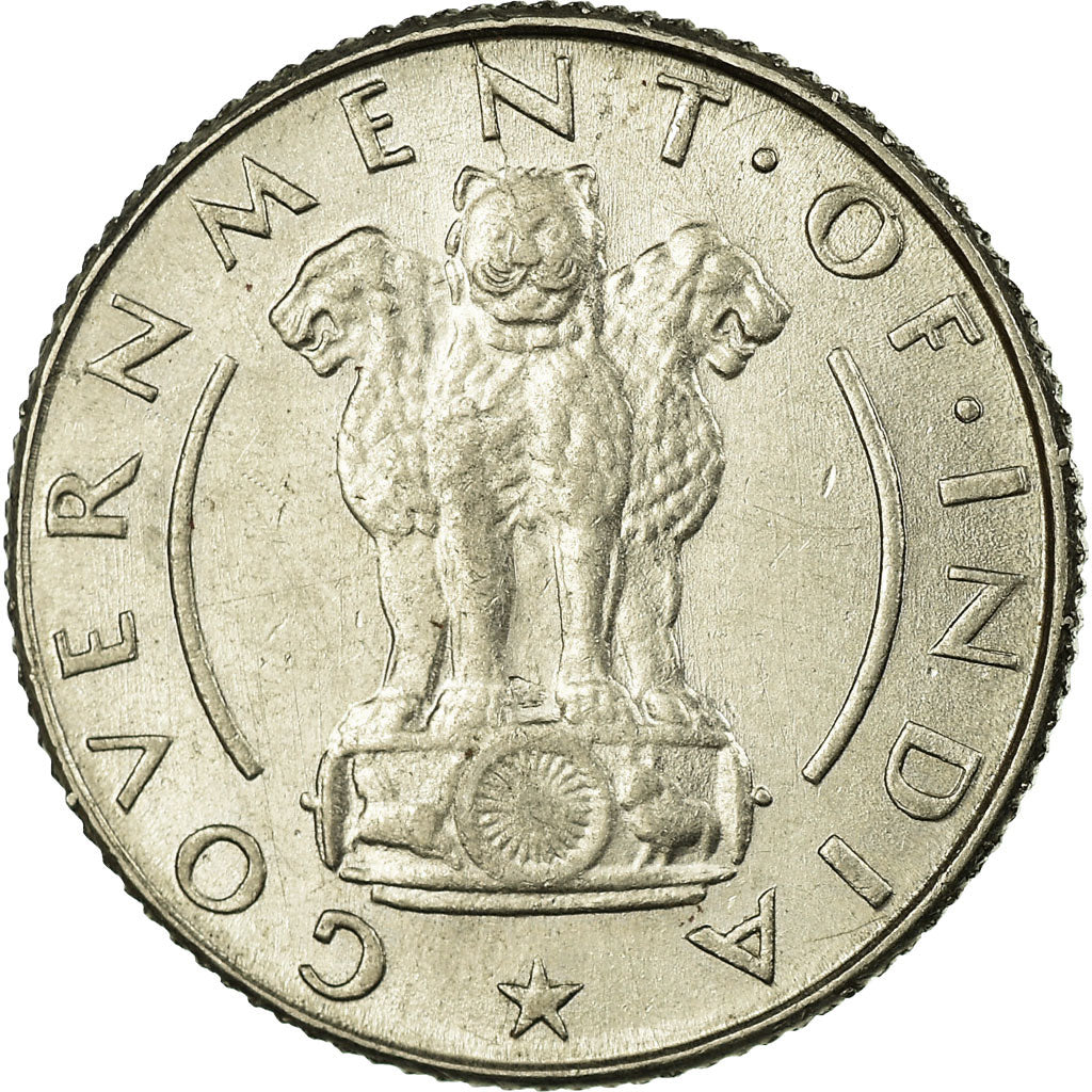 Coin, INDIA-REPUBLIC, 1/4 Rupee, 1954, EF(40-45), Nickel, KM:5.2