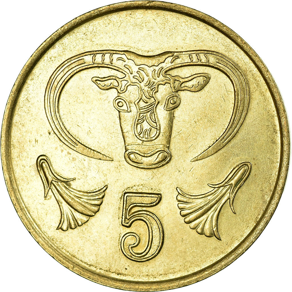 Moneta, Cipro, 5 Cents, 1987, BB, Nichel-ottone, KM:55.2