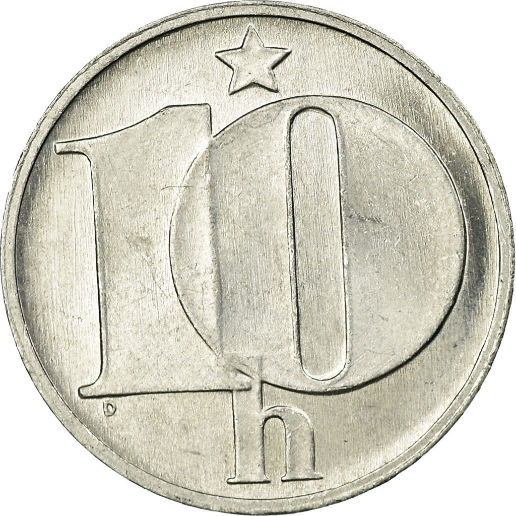 Münze, Tschechoslowakei, 10 Haleru, 1984, SS, Aluminium, KM:80