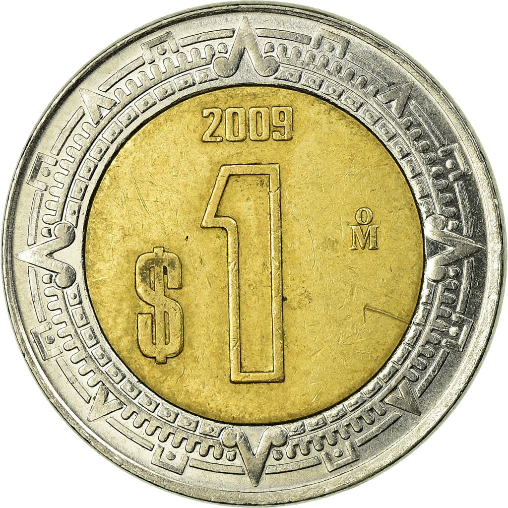 Coin, Mexico, Peso, 2009, Mexico City, VF(30-35), Bi-Metallic, KM:603