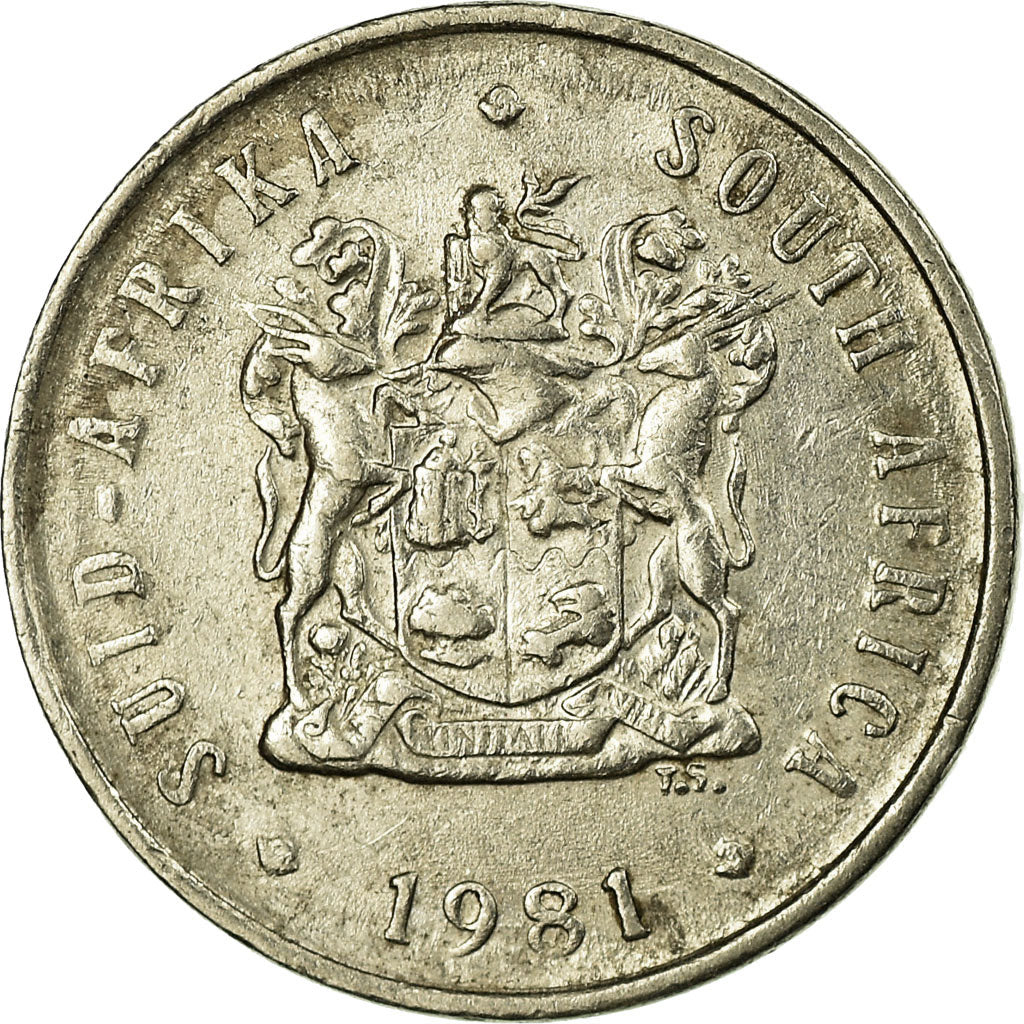 Munten, Zuid Afrika, 5 Cents, 1981, FR+, Nickel, KM:84