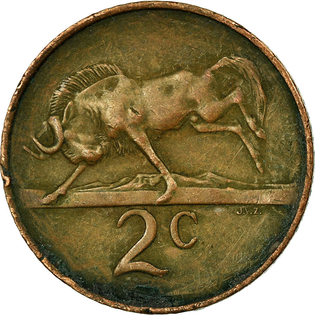 Moneta, Południowa Afryka, 2 Cents, 1965, VF(20-25), Bronze, KM:66.1