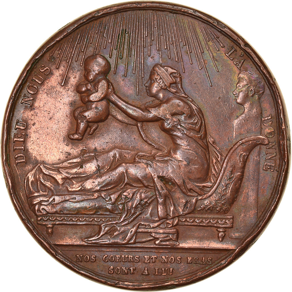France, Medal, Naissance du Comte de Chambord, 1820, Gayrard, EF(40-45), Copper