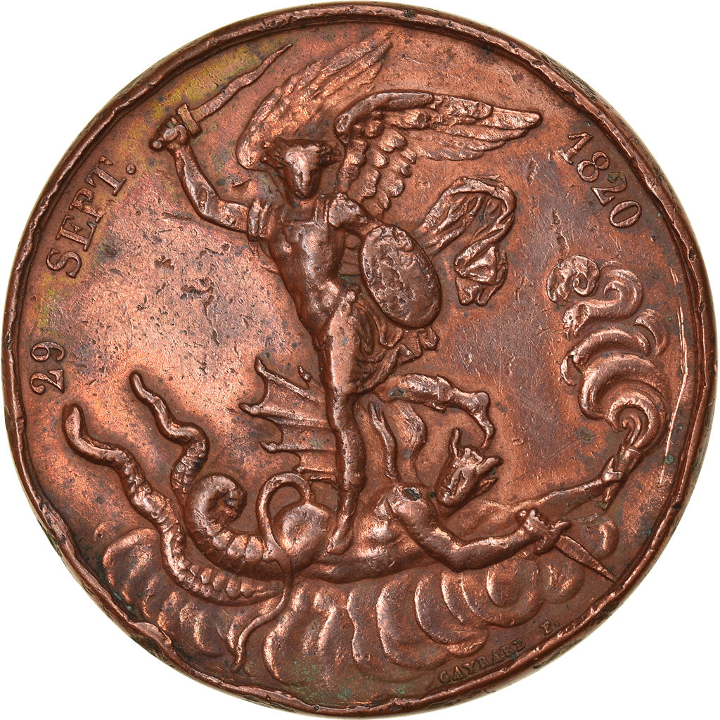 France, Medal, Naissance du Comte de Chambord, 1820, Gayrard, EF(40-45), Copper