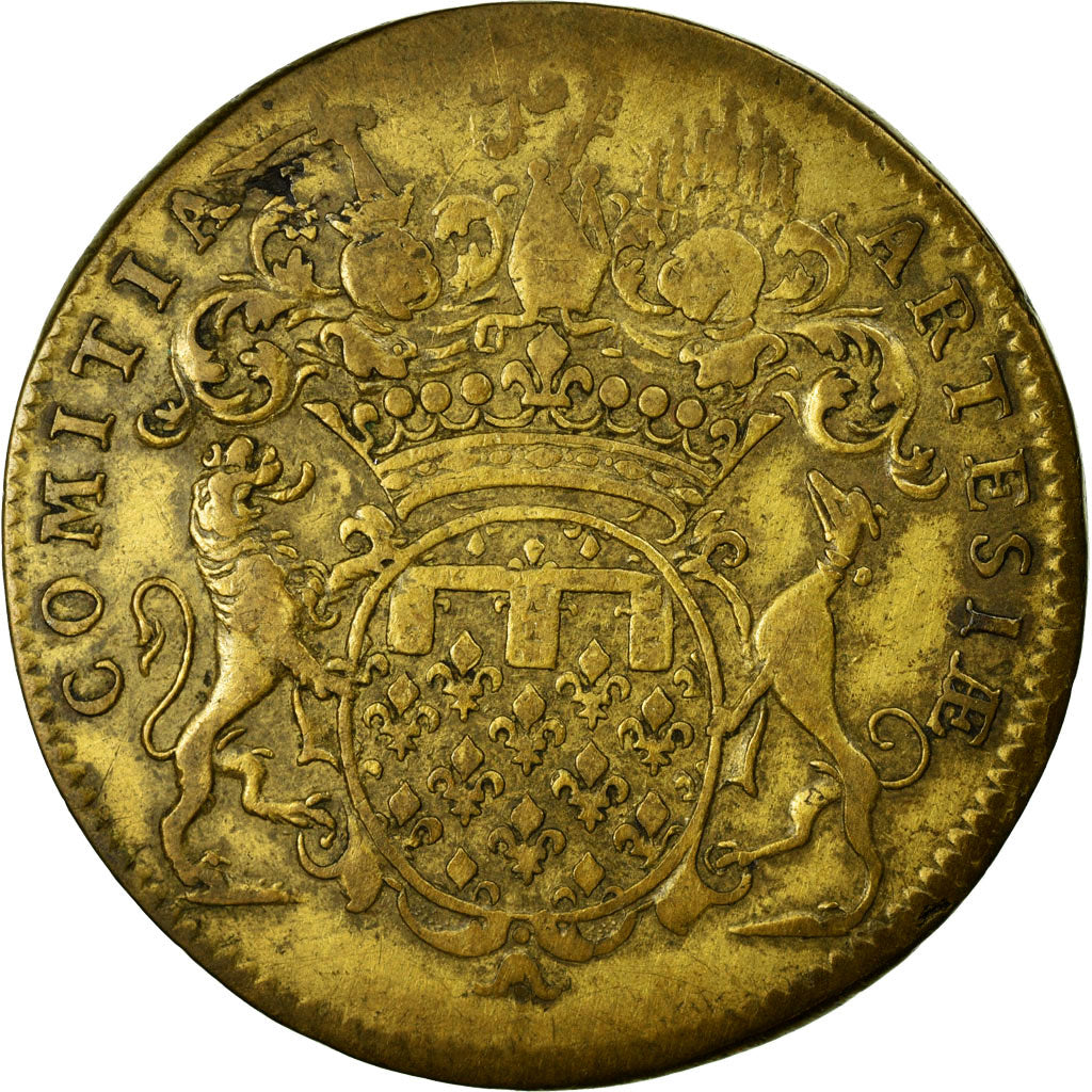 Francja, Token, Królewskie, EF(40-45), Mosiądz pokryty miedzią