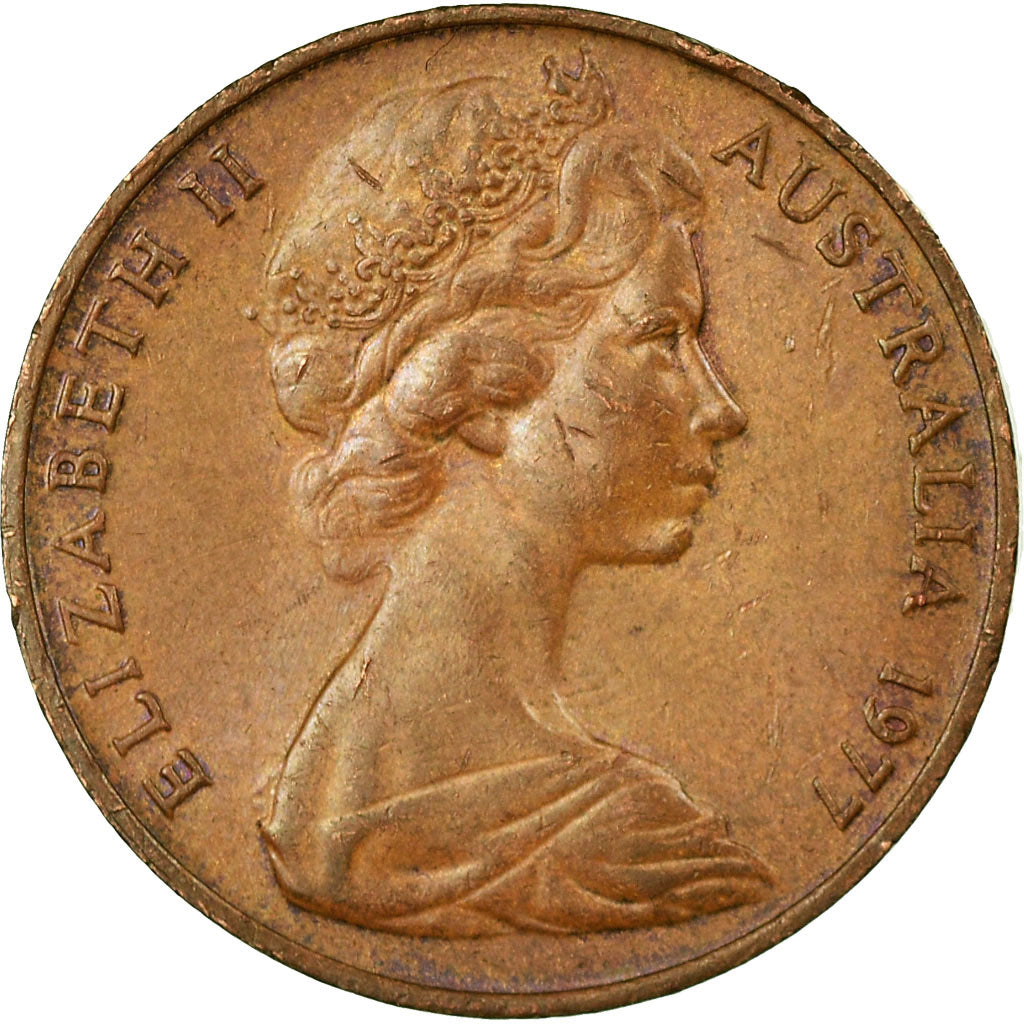 Munten, Australië, Elizabeth II, 2 Cents, 1977, Melbourne, FR+, Bronze, KM:63
