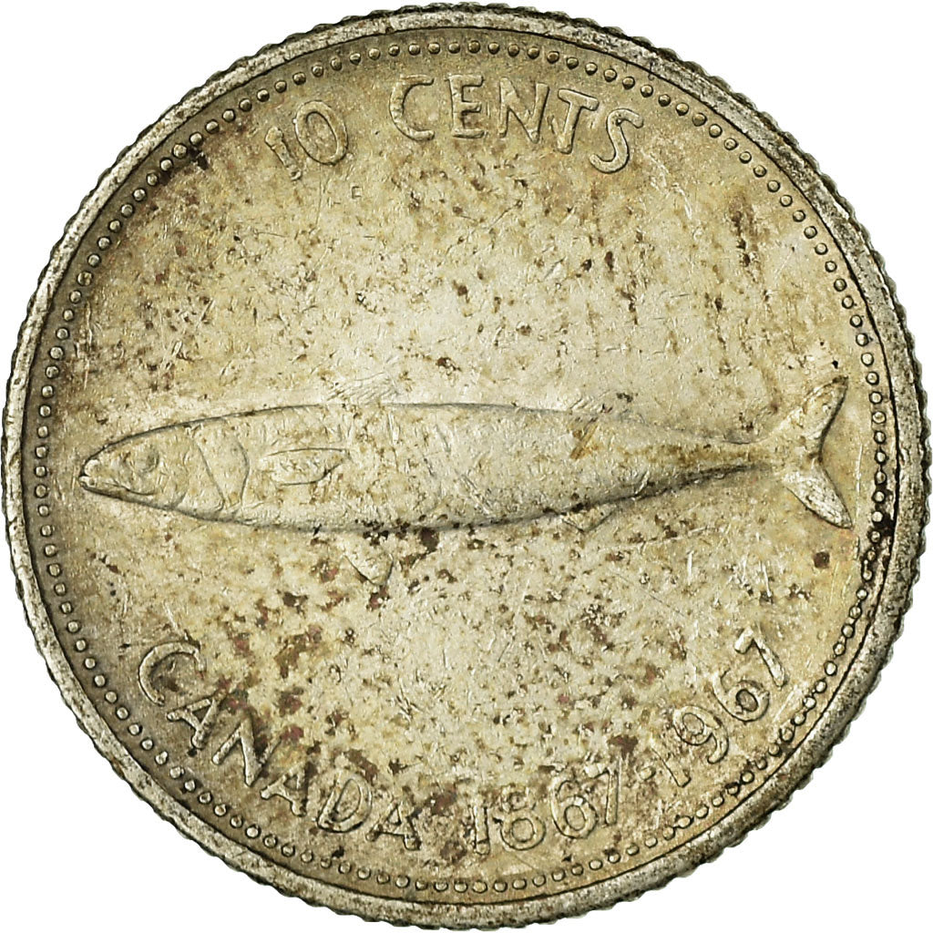 Münze, Kanada, Elizabeth II, 10 Cents, 1967, Royal Canadian Mint, Ottawa, S