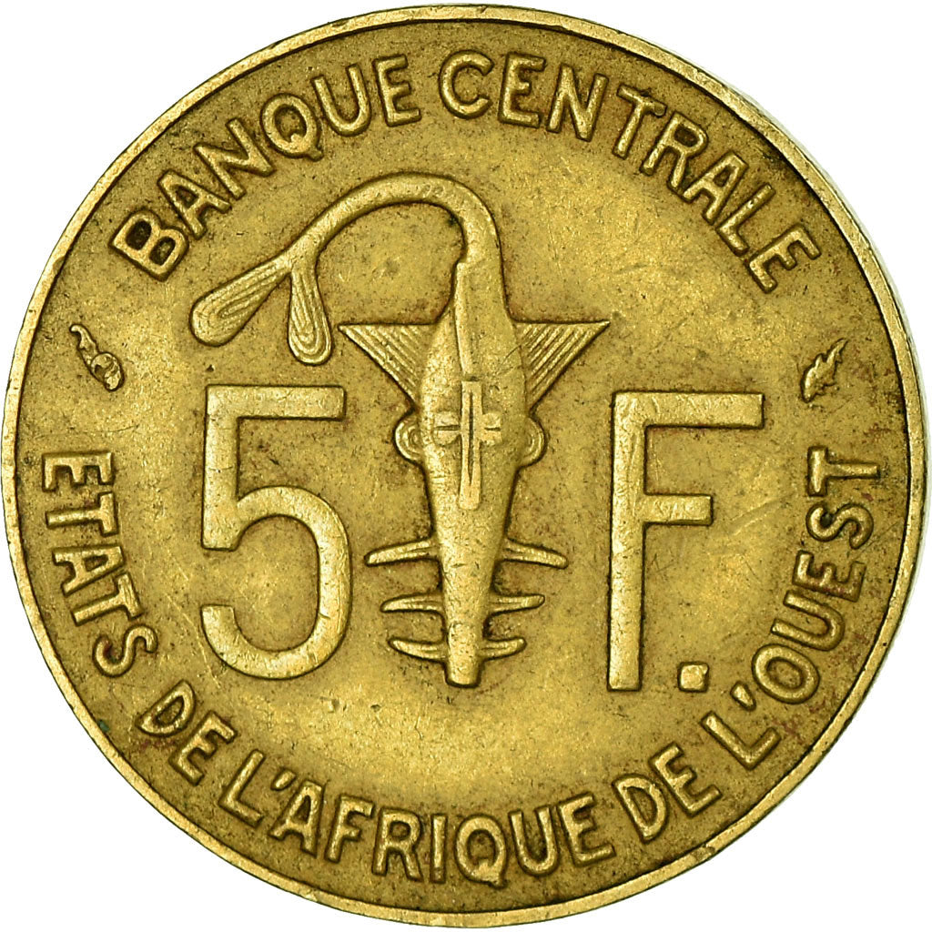 Moneta, Kraje Afryki Zachodniej, 5 Francs, 1989, Paris, EF(40-45)