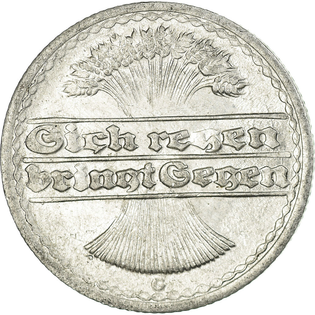 Monnaie, Allemagne, République de Weimar, 50 Pfennig, 1922, Karlsruhe, TB+