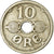 Moeda, Dinamarca, Christian X, 10 Öre, 1924, Copenhagen, EF(40-45)