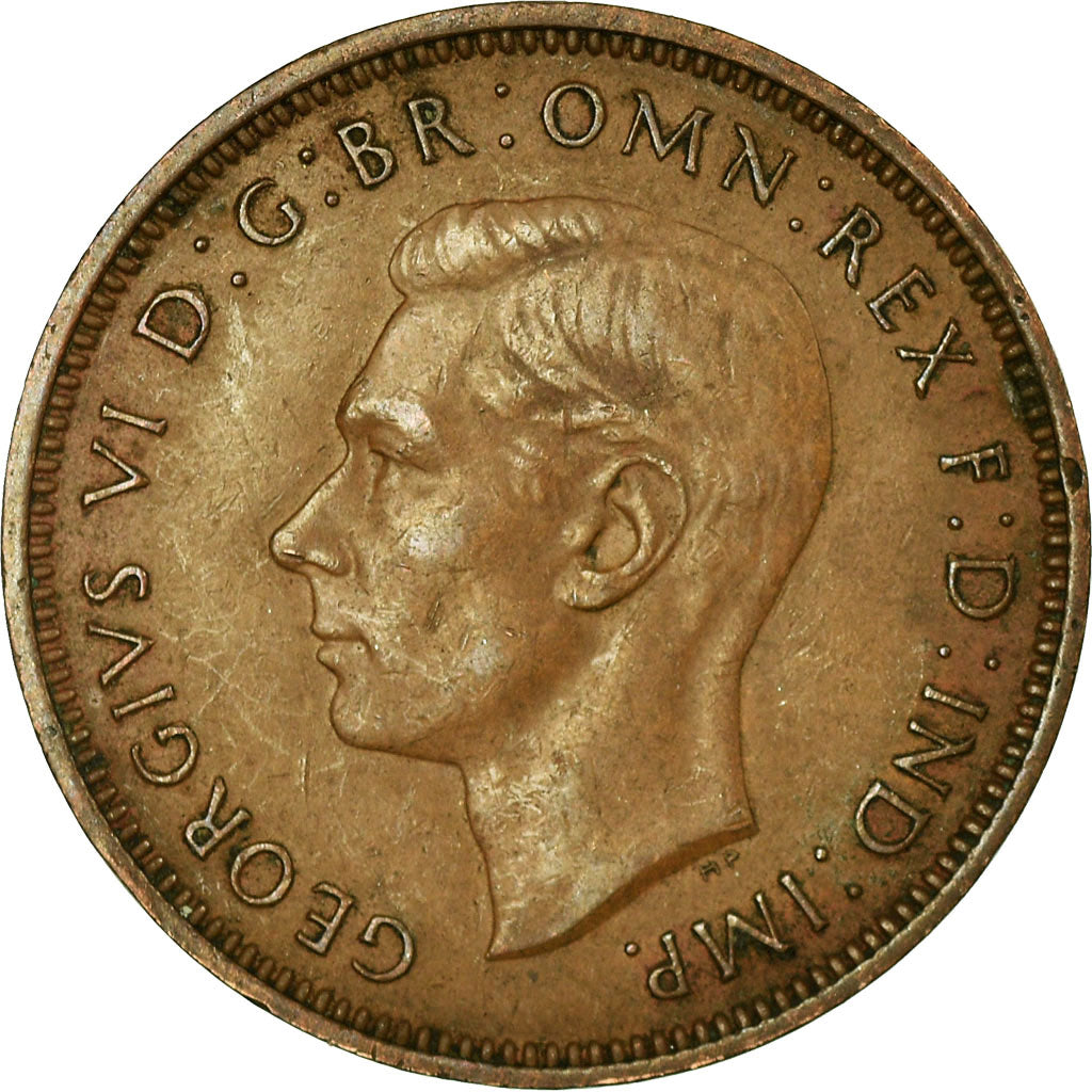 Moneta, Wielka Brytania, George VI, 1/2 Penny, 1946, EF(40-45), Bronze, KM:844