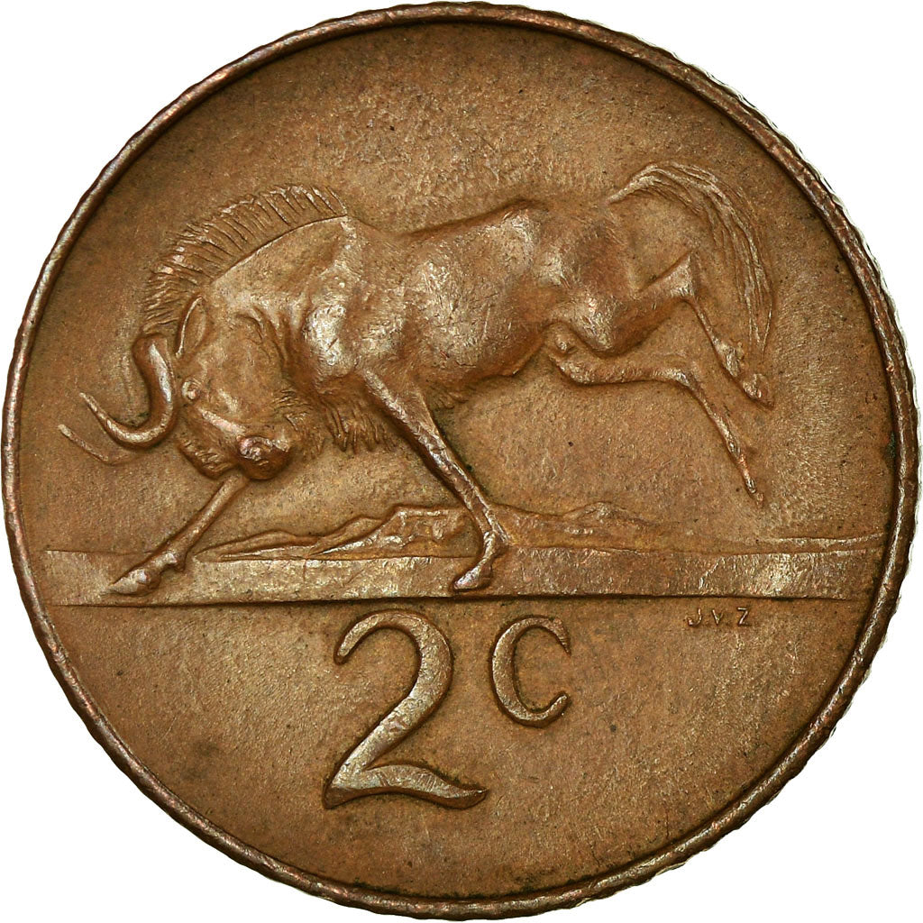 Coin, South Africa, 2 Cents, 1965, VF(30-35), Bronze, KM:66.1
