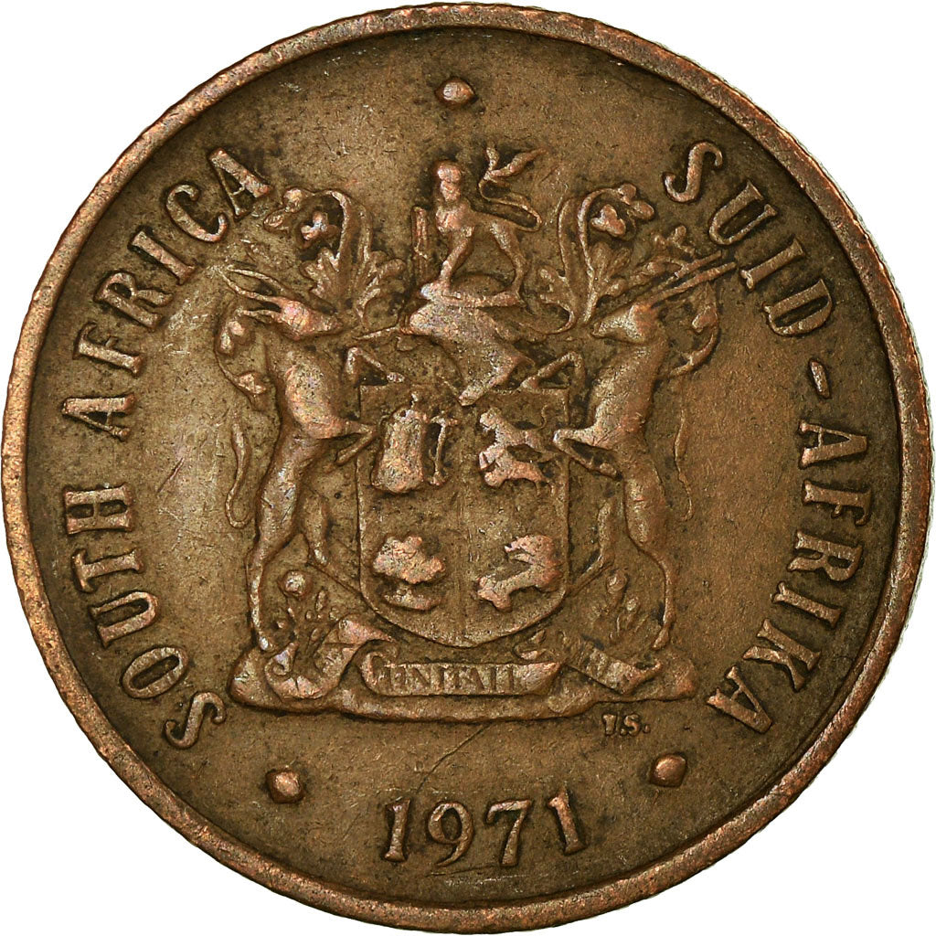 Munten, Zuid Afrika, 2 Cents, 1971, FR+, Bronze, KM:83