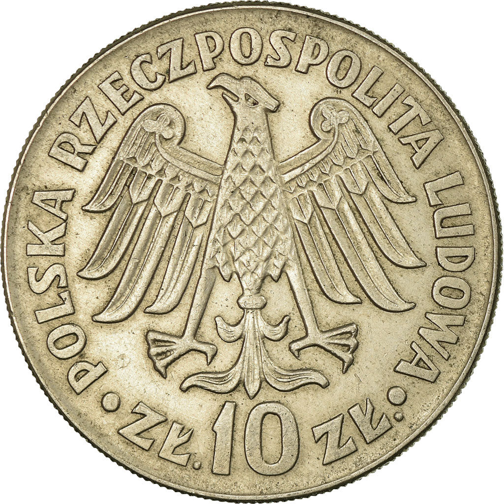 Moeda, Polónia, 10 Zlotych, 1964, Warsaw, EF(40-45), Cobre-níquel, KM:52.2