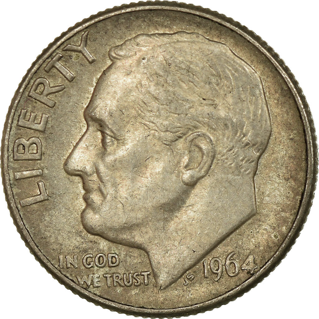 Coin, United States, Roosevelt Dime, Dime, 1964, U.S. Mint, Denver, VF(30-35)