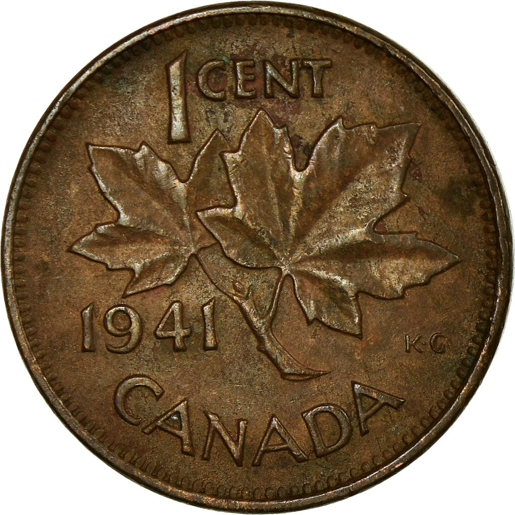 Coin, Canada, George VI, Cent, 1941, Royal Canadian Mint, Ottawa, EF(40-45)