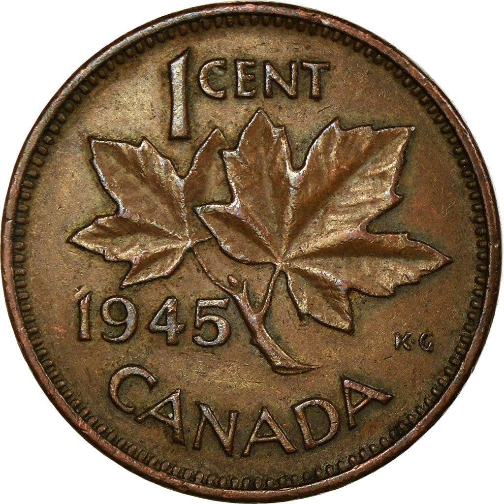 Moneta, Canada, George VI, Cent, 1945, Royal Canadian Mint, Ottawa, EF(40-45)