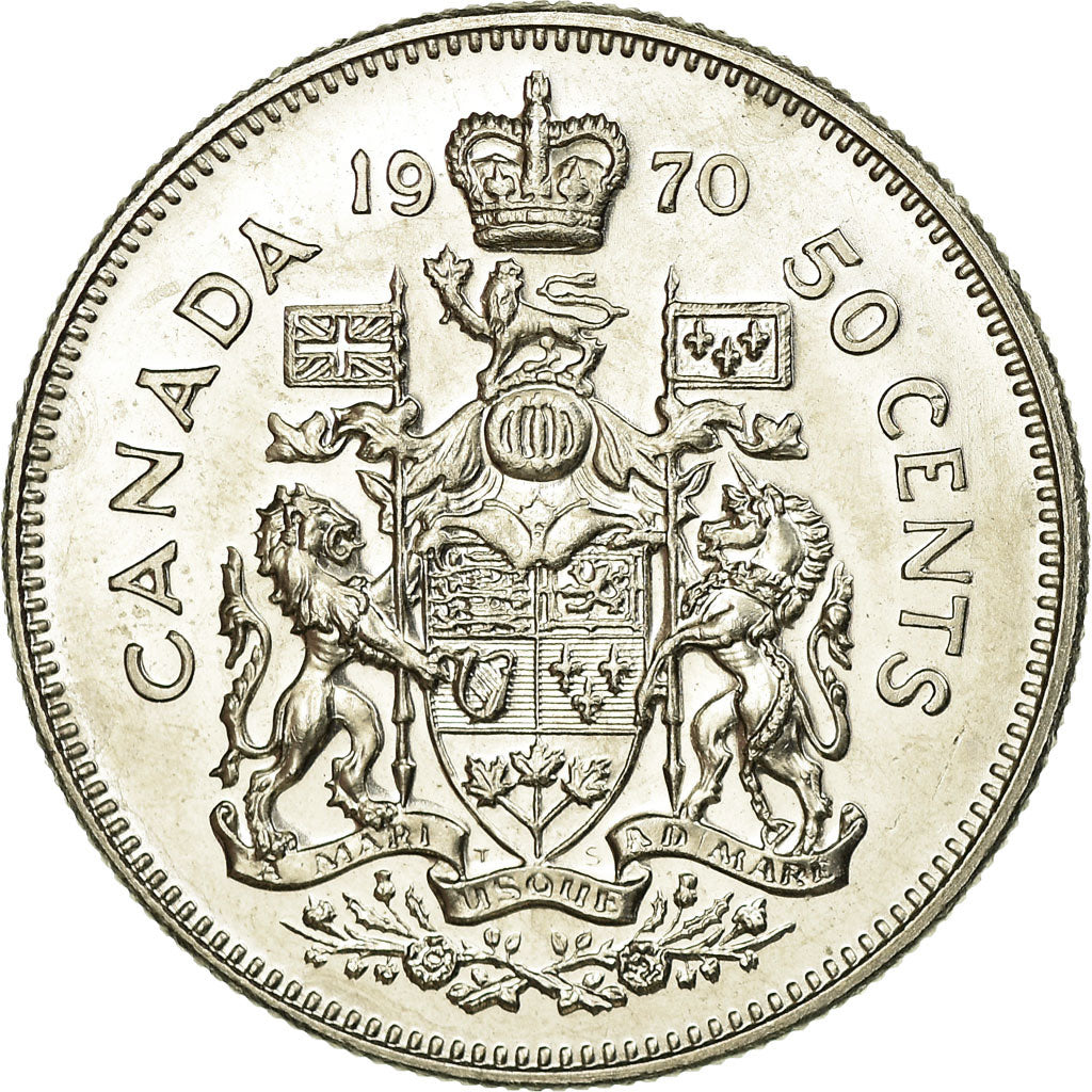 Monnaie, Canada, Elizabeth II, 50 Cents, 1970, Royal Canadian Mint, Ottawa, TTB