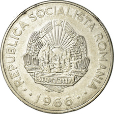 Moneda, Rumanía, 3 Lei, 1966, MBC, Níquel recubierto de acero, KM:96