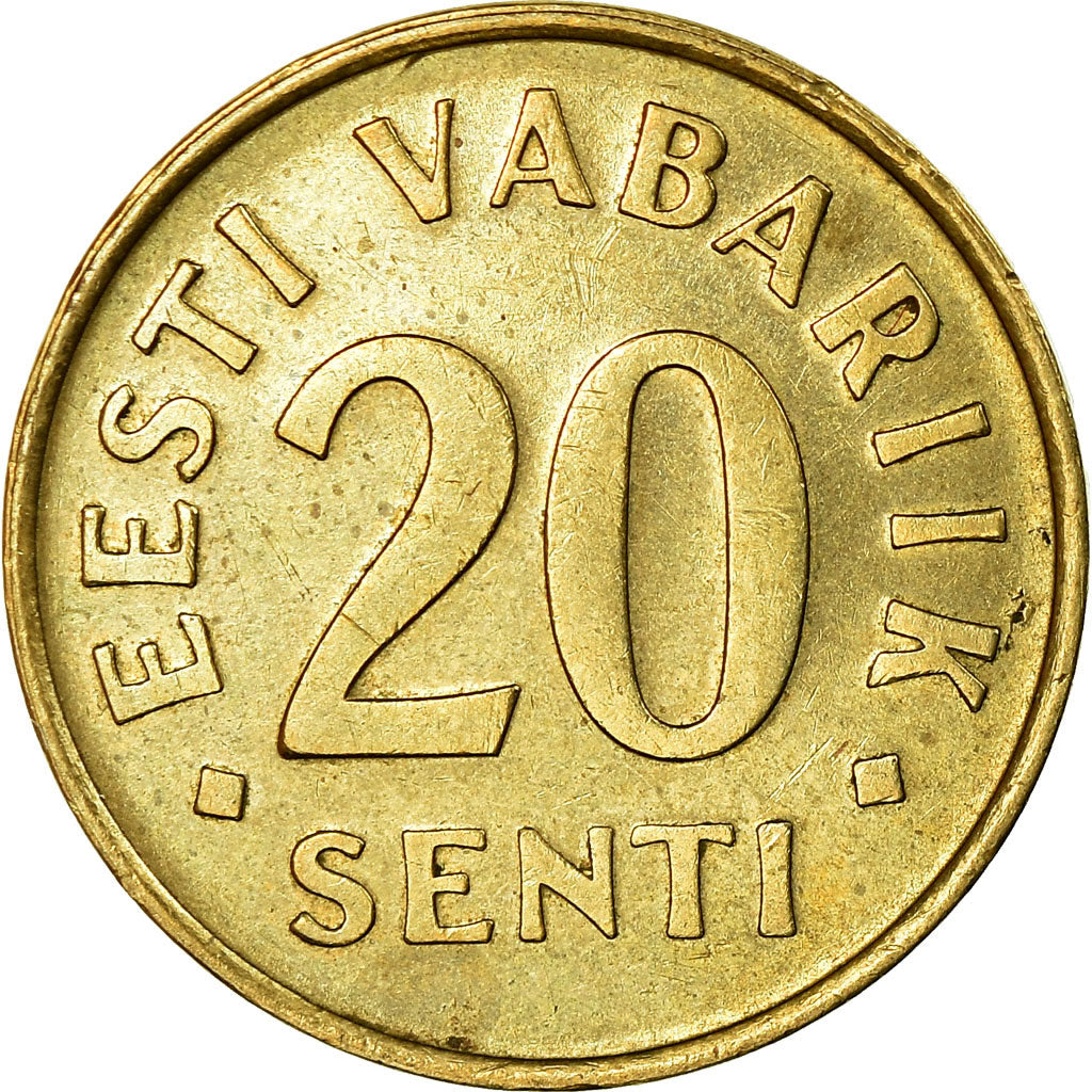 Moeda, Estónia, 20 Senti, 1996, EF(40-45), Alumínio-Bronze, KM:23