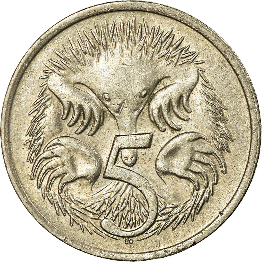Moneta, Australia, Elizabeth II, 5 Cents, 1976, Melbourne, EF(40-45)