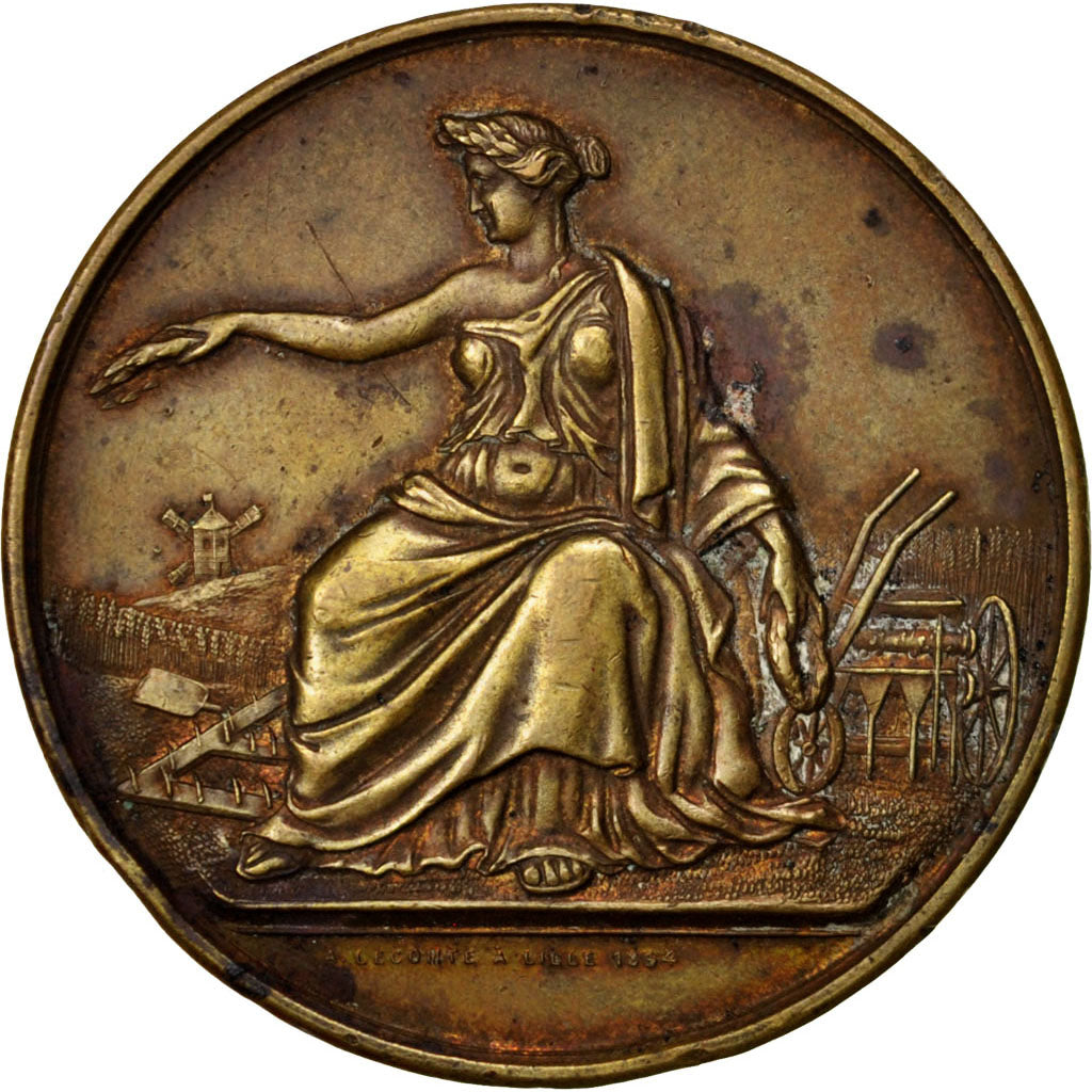 Frankrijk, Medal, Second French Empire, Business & industry, ZF+, Bronze
