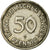 Moneta, GERMANIA - REPUBBLICA FEDERALE, 50 Pfennig, 1949, Karlsruhe, MB+