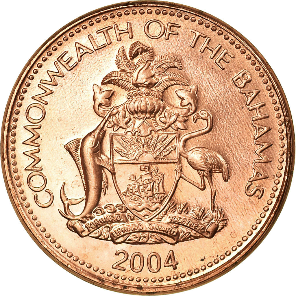 Monnaie, Bahamas, Elizabeth II, Cent, 2004, Franklin Mint, TTB+, Copper Plated