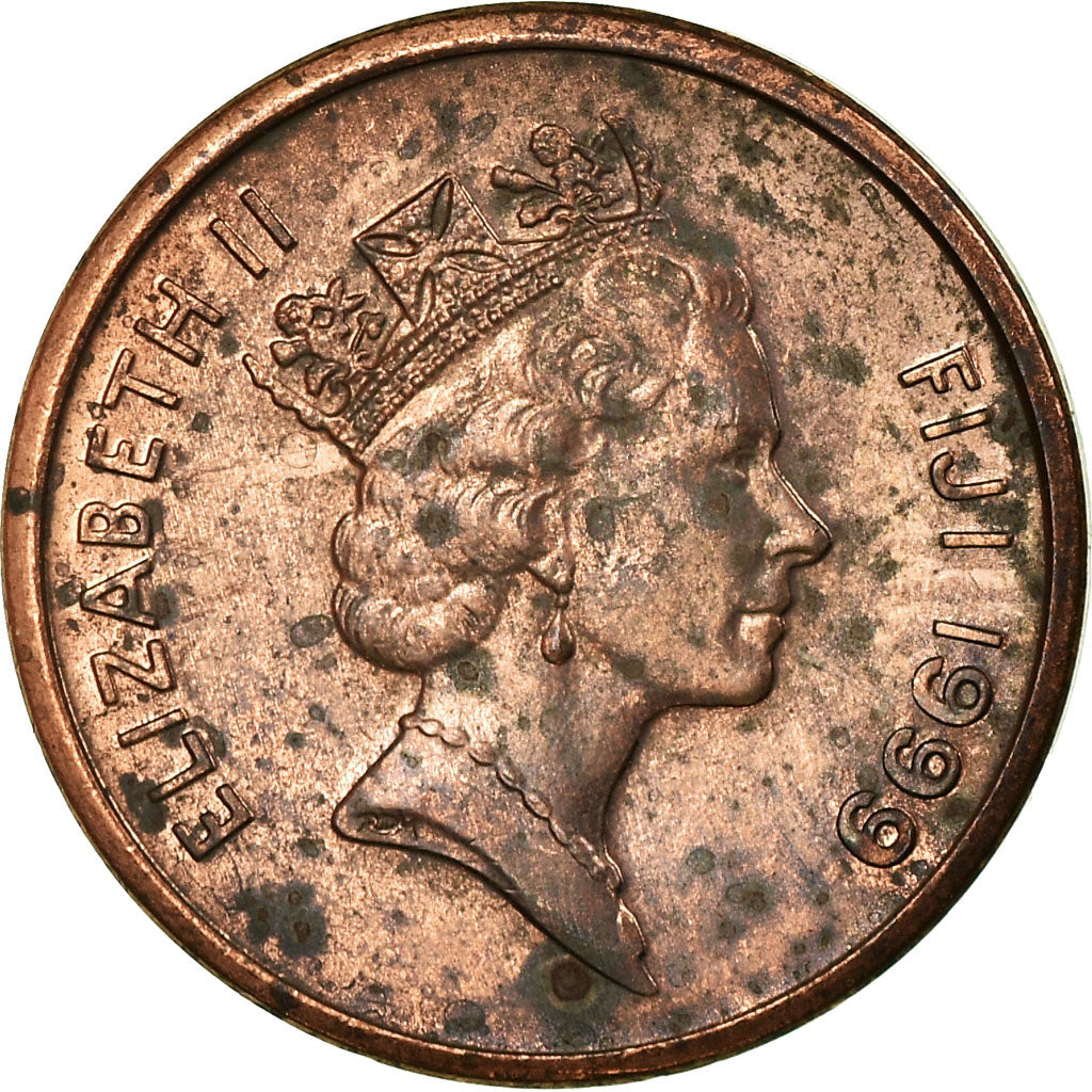 Coin, Fiji, Elizabeth II, Cent, 1999, EF(40-45), Copper Plated Zinc, KM:49a