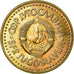 Moneta, Jugosławia, 5 Dinara, 1986, EF(40-45), Mosiądz niklowy, KM:88