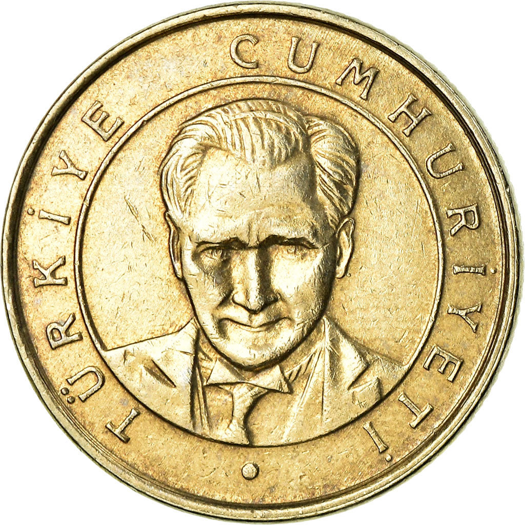 Moneta, Turcja, 25 New Kurus, 2006, Istanbul, EF(40-45), Miedź-Nikiel-Cynk