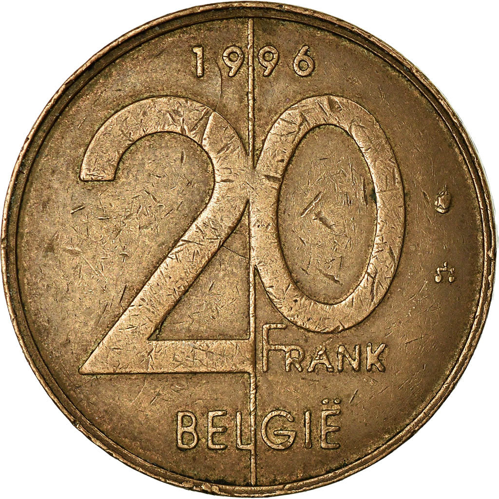 Moneta, Belgio, Albert II, 20 Francs, 20 Frank, 1996, Brussels, MB+