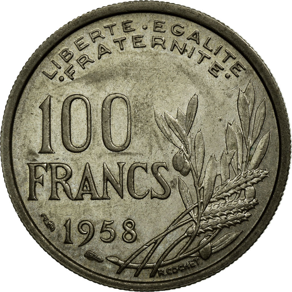 Monnaie, France, Cochet, 100 Francs, 1958, TB+, Copper-nickel, Gadoury:897