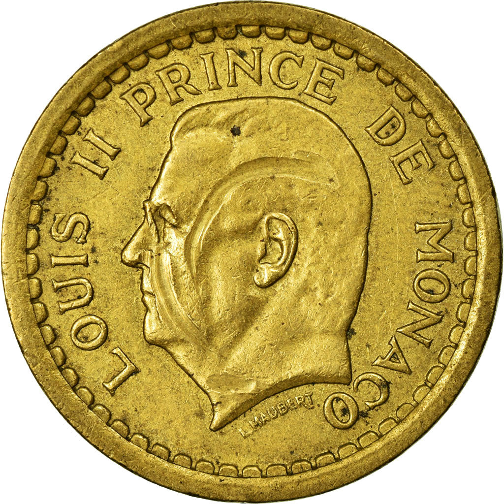 Münze, Monaco, 2 Francs, Undated (1943), Poissy, SS, Cupro-Aluminium
