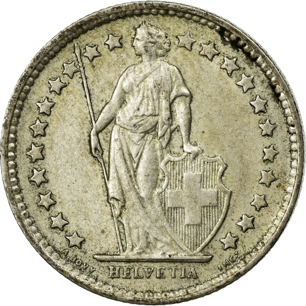 Coin, Switzerland, 1/2 Franc, 1961, Bern, VF(30-35), Silver, KM:23