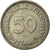 Moneda, ALEMANIA - REPÚBLICA FEDERAL, 50 Pfennig, 1966, Karlsruhe, MBC, Cobre -