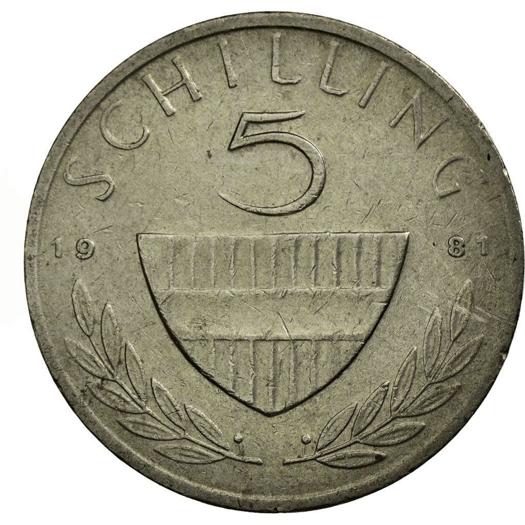 Moneta, Austria, 5 Schilling, 1981, BB, Rame-nichel, KM:2889a