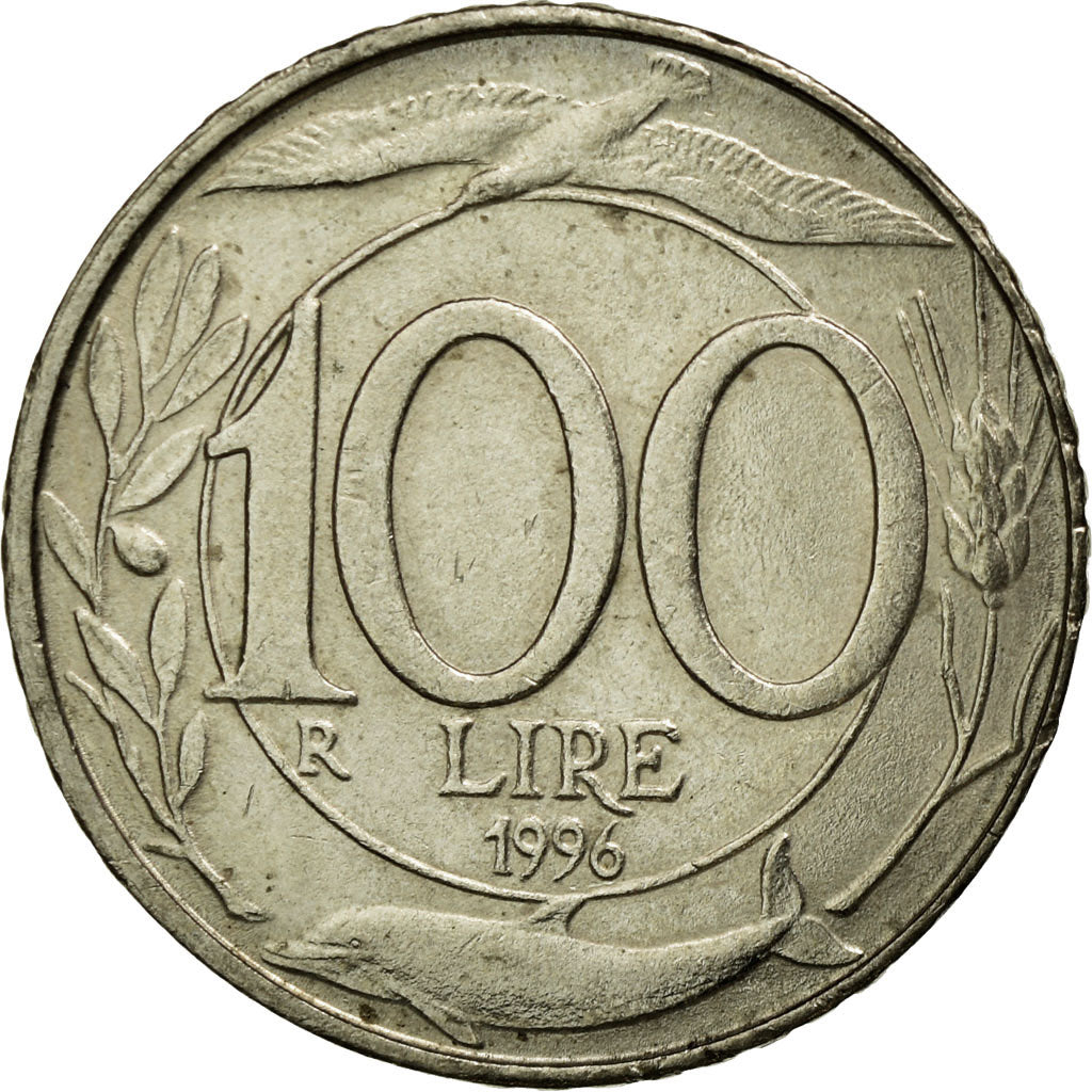 Coin, Italy, 100 Lire, 1996, Rome, EF(40-45), Copper-nickel, KM:159